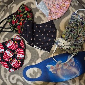 Colorful Patterned Face Masks Set